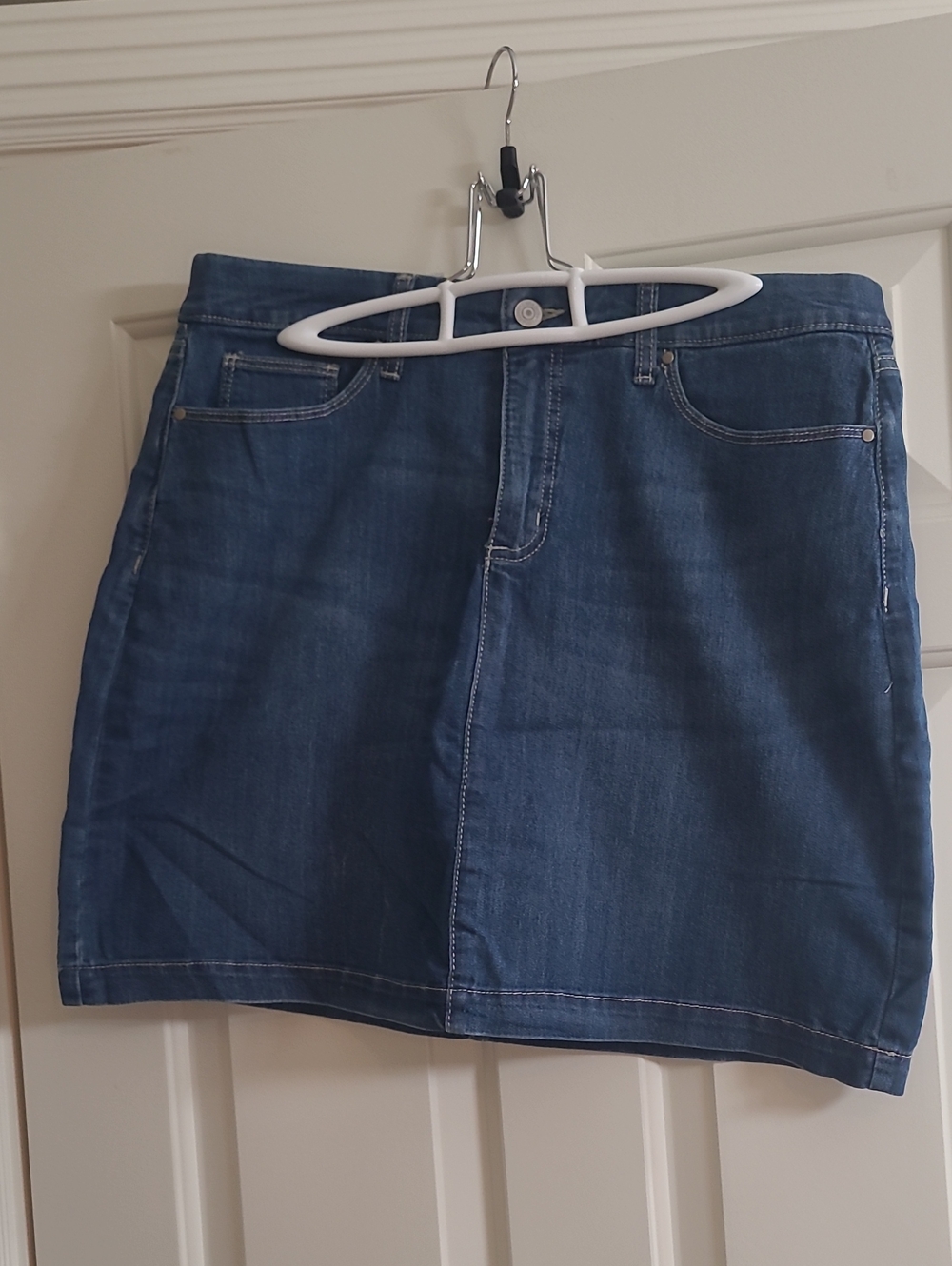 Classic Blue Denim Mini Skort - Casual Everyday Style NwOT